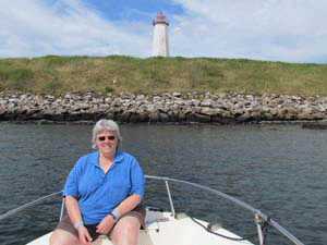 Chris at Faulkner Island Lighthouse in Connecticut