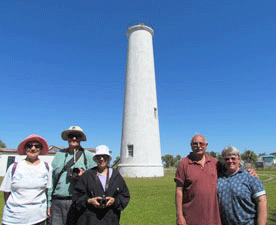 Tina, Fran, Debbie, Tom, Chris at Egmont Key in FL