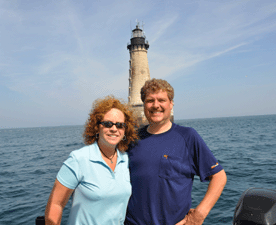 Karen and John Fulton at Stannard Rock