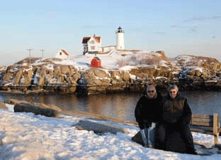 Us at Cape Neddick in Maine