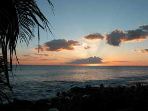 Sunset in Oahu, Hawaii