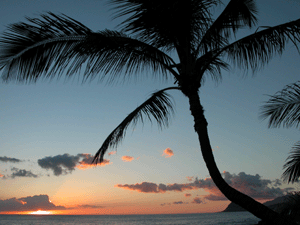 Sunset in Oahu, Hawaii