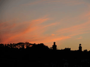 Sunset at Twin Lights